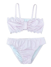Load image into Gallery viewer, One Piece Scalloped Swimsuit, Pink Stripe