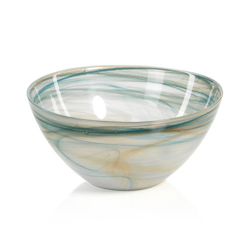 Alabaster Resin Medium Oval Bowl