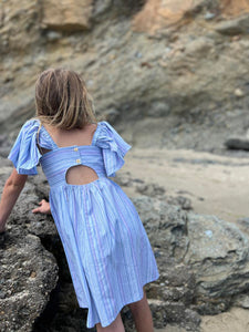 Hallie Dress Lavender Stripe