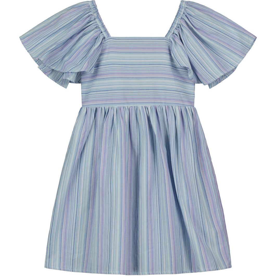 Hallie Dress Lavender Stripe