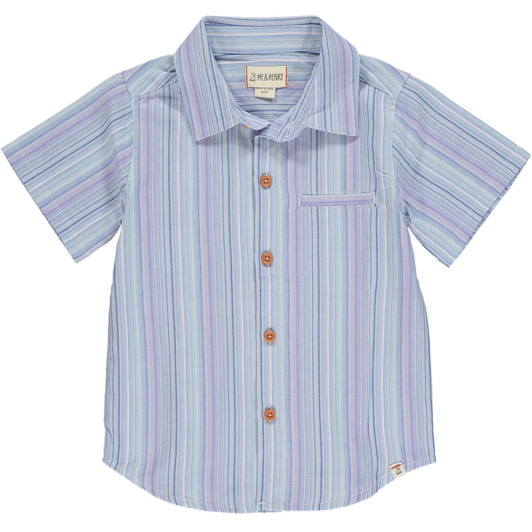 Woven Shirt Multi Blue Stripe