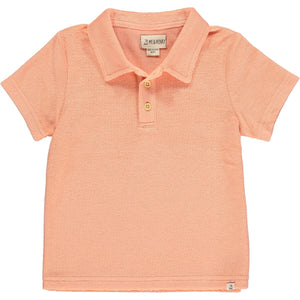 Terry Towelling Polo Peach
