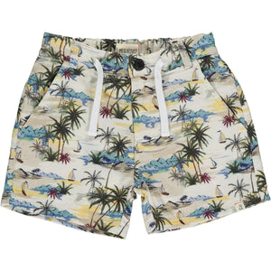 Woven Short Cream Hawaiian