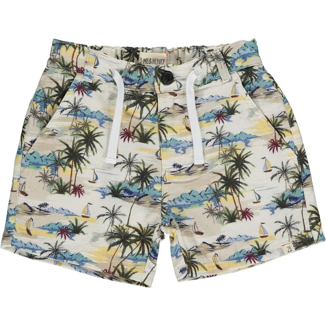 Woven Short Cream Hawaiian