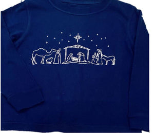 Nativity Tee Blue