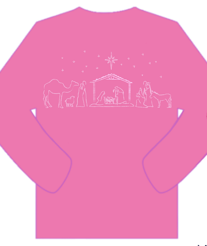 Nativity Tee Pink