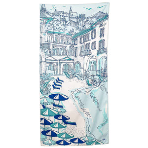 Santorini Shored Beach Towel Aruba