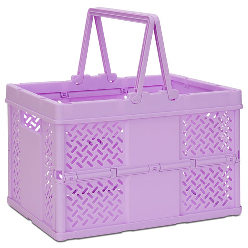 Large Purple Foldable Storage Crate