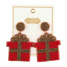 Load image into Gallery viewer, Christmas Seed Bead Earrings