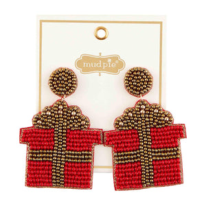 Christmas Seed Bead Earrings