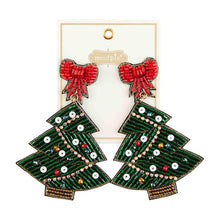 Load image into Gallery viewer, Christmas Seed Bead Earrings