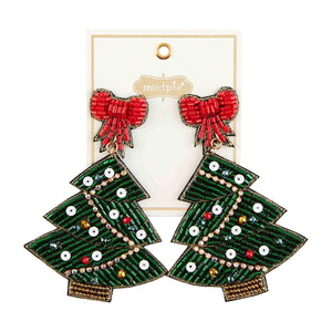 Christmas Seed Bead Earrings