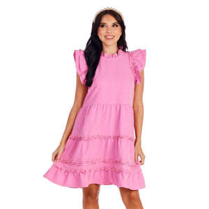 Pink Pope Ruffle Dress