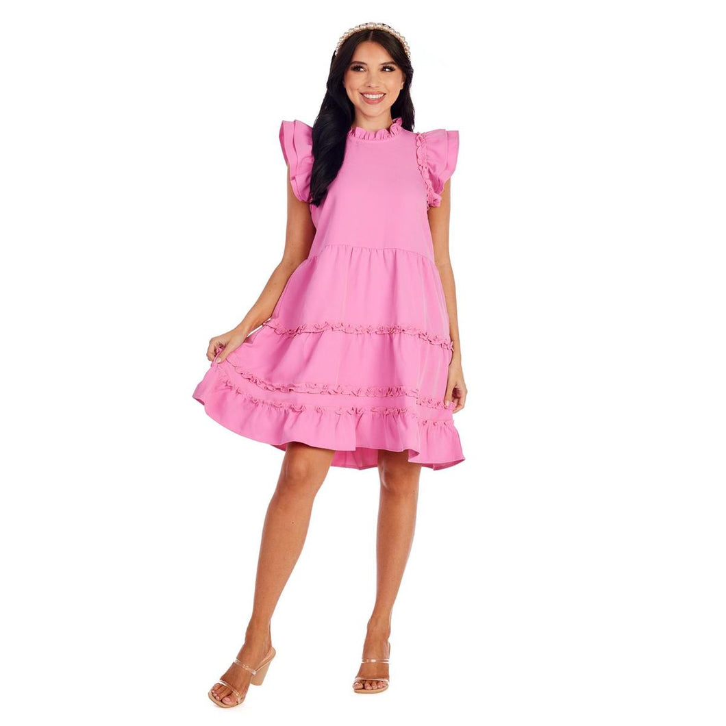Pink Pope Ruffle Dress
