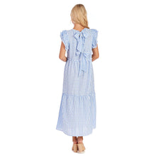 Load image into Gallery viewer, Blue Bardot Maxi Dress