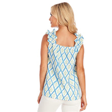 Load image into Gallery viewer, Blue Charlie Ruffle Top