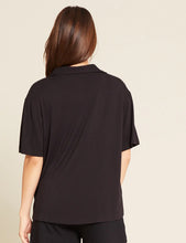 Load image into Gallery viewer, Goodnight Short Sleeve Sleep Shirt Black