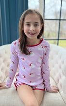 Load image into Gallery viewer, Lounge Long Sleeve Short Set Santa