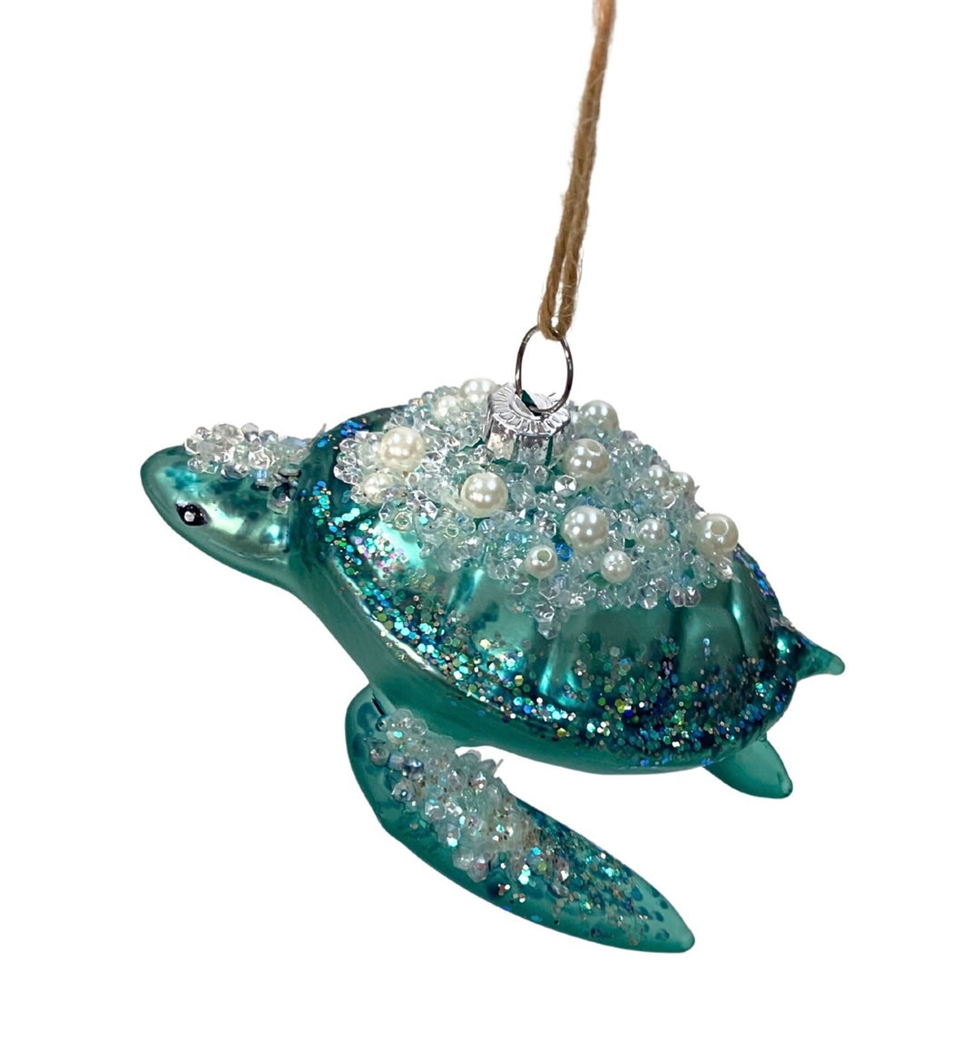 Pearl Sea Turtle Ornament