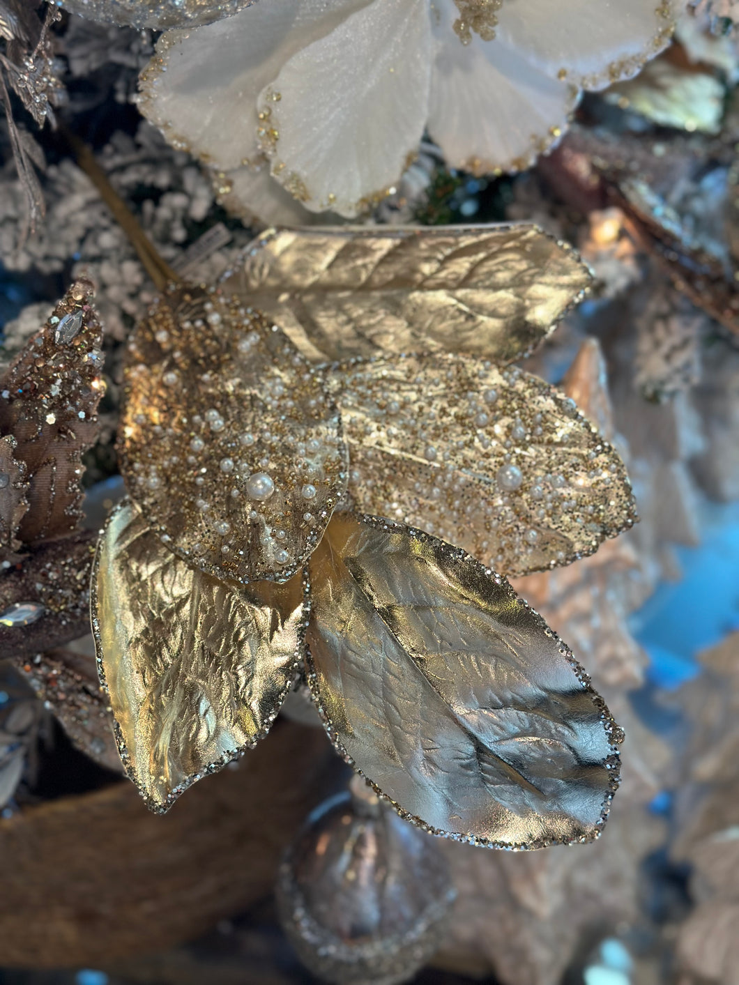 Champagne Magnolia Leaf Pick