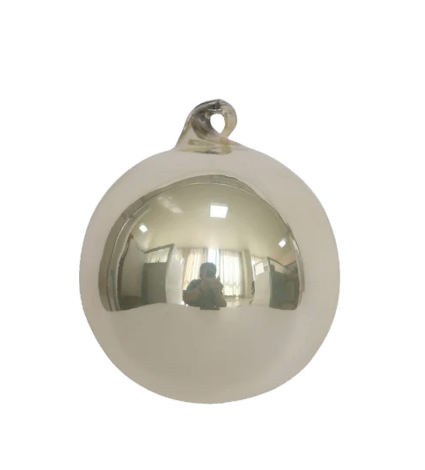 Mirror Glass Ornament, Platinum