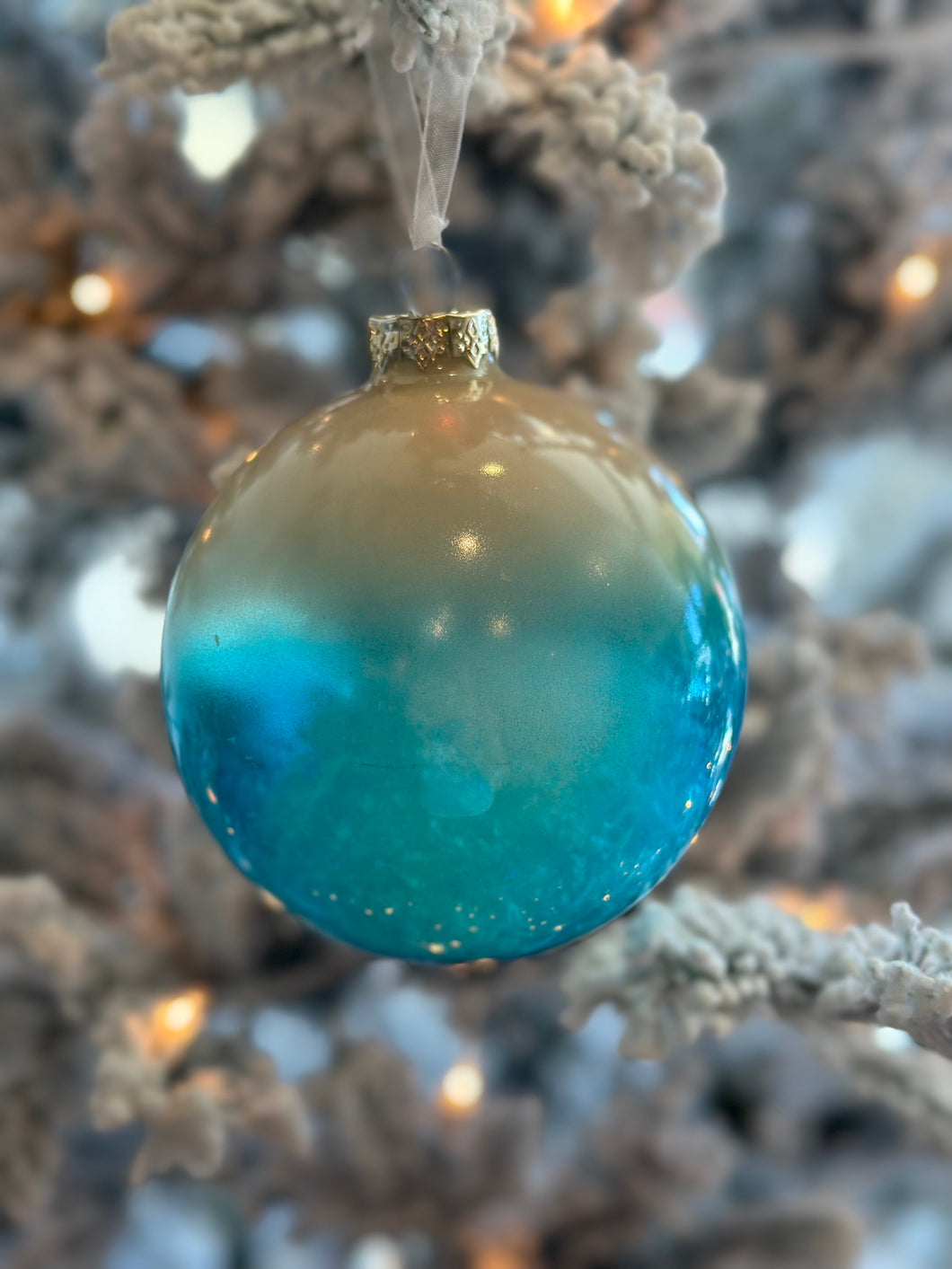 Crashing Waves Glass Ornament