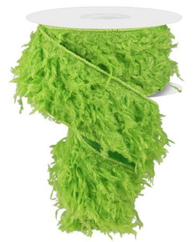 Furry Ribbon, Lime Green
