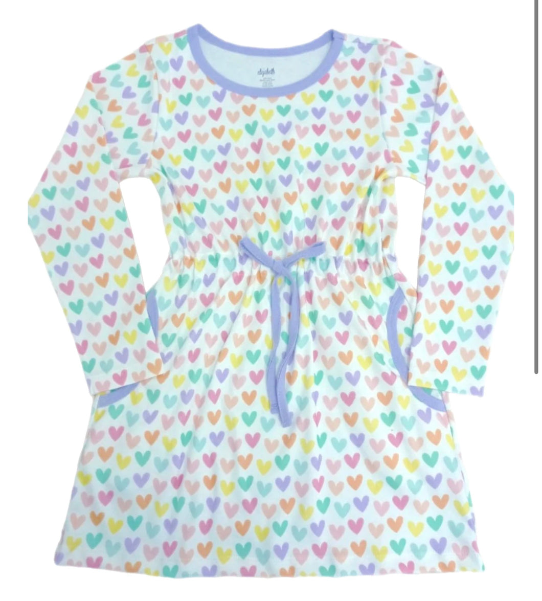 Camille Dress Rainbow Hearts
