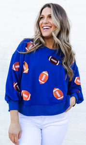 Sweatshirt Millie FB Blue and Orange