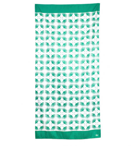 Boca Raton Beach Towel Emerald/White