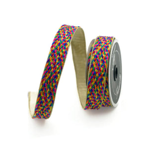 Braided Mosaic Ribbon, Multi-Colored