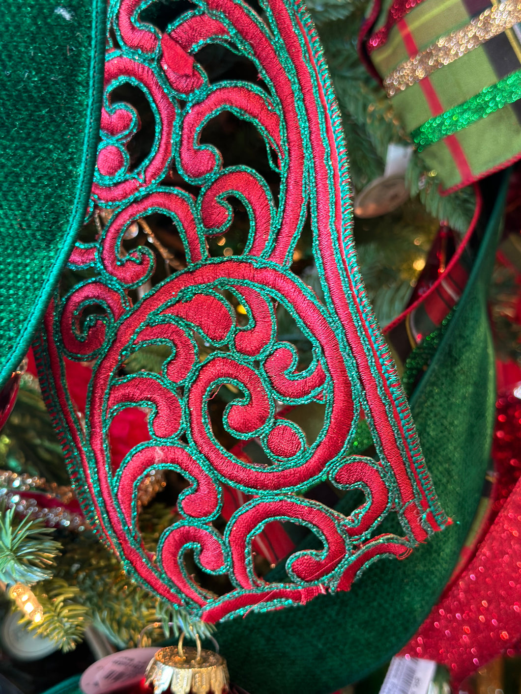 Emerald Red Fancy Ribbon