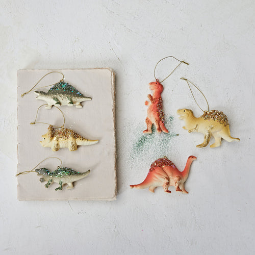 Glitter Dinosaur Ornament