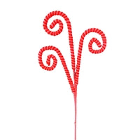 Chenille Christmas Curl Spray, Red/Pink