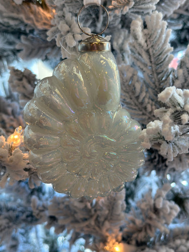 Nautilus Shell Glass Ornament