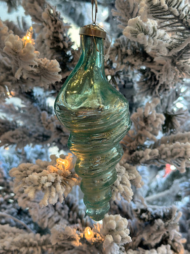 Conch Seashell Glass Ornamnet
