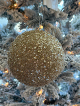 Load image into Gallery viewer, Champagne Glitter Bead Ball Ornament, Large