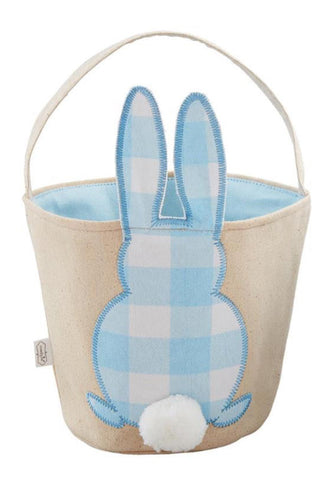 Checkered Bunny Basket Boy Large