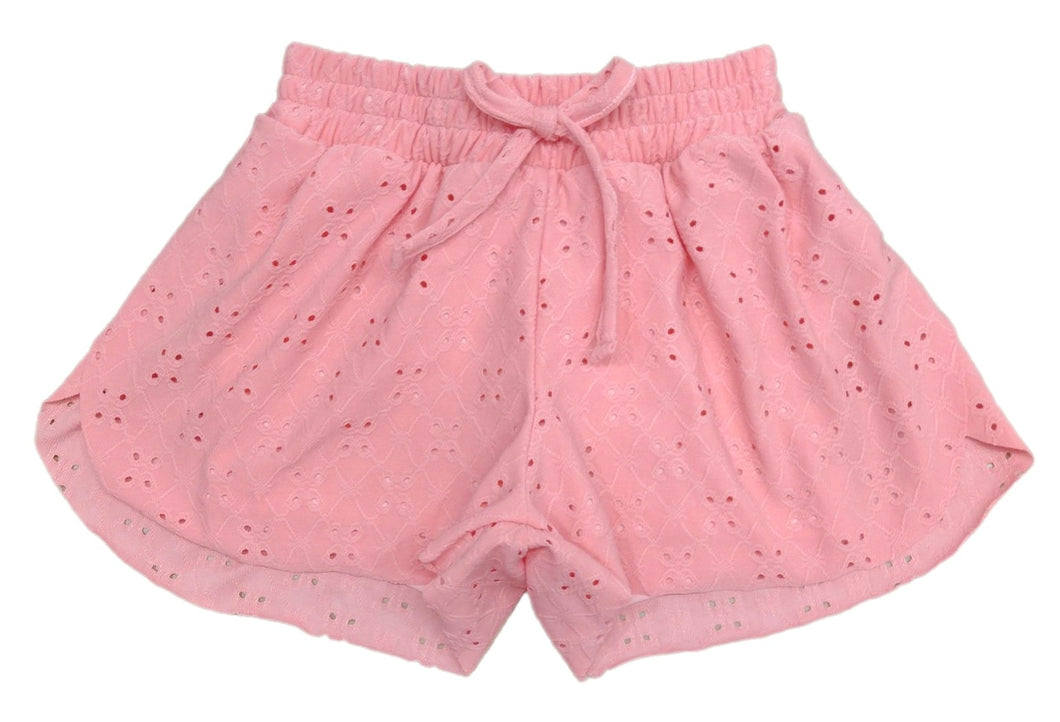Pink Eyelet Tennis Shorts