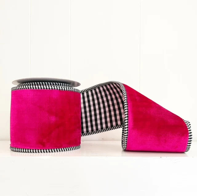 Hot Pink & Gingham Ribbon