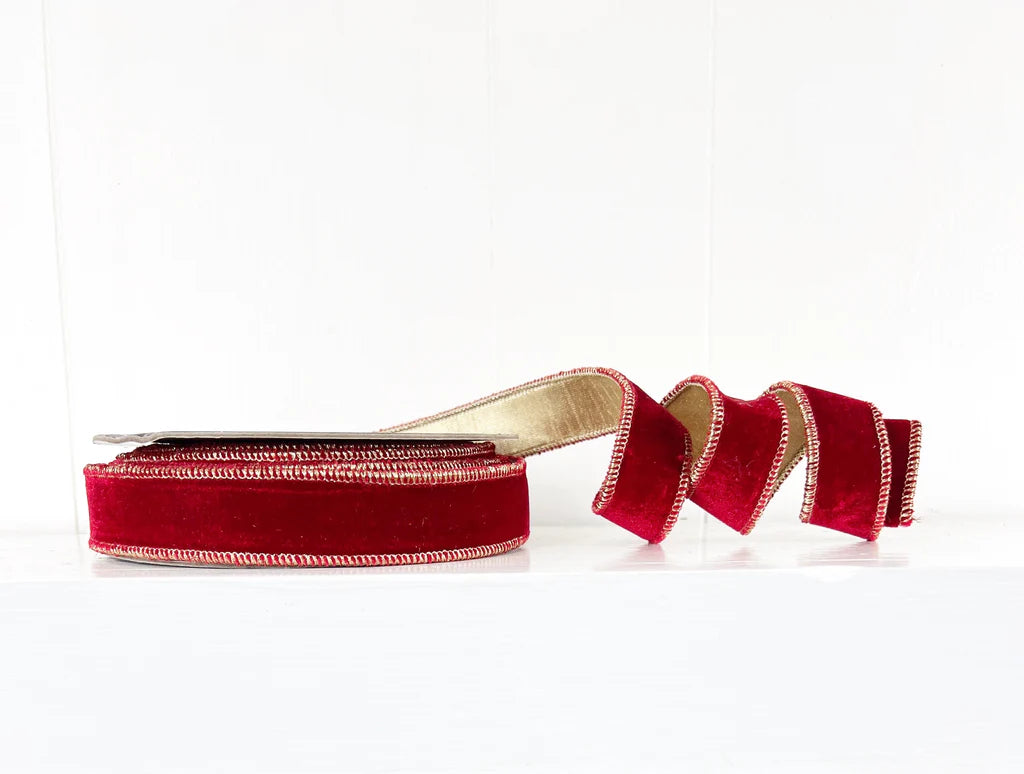 Regal Red Velvet Gold