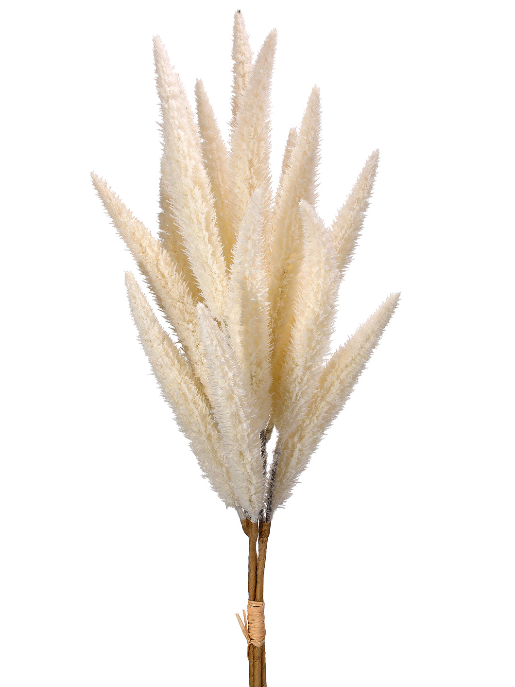 Cream Flocked Foxtail Grass Pick