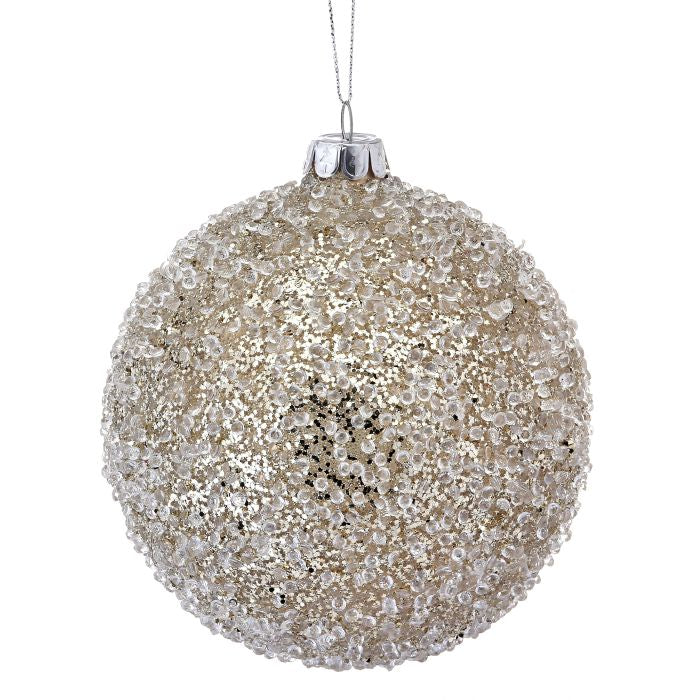 Glass Beaded Ball Ornament