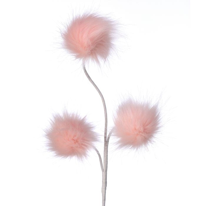 Flamingo Feather Puff Ball Pick