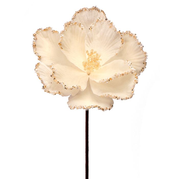 Ivory Bead Edge Magnolia Pick