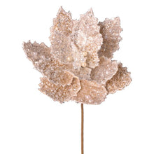 Load image into Gallery viewer, Metallic Champagne Poinsettia Pick