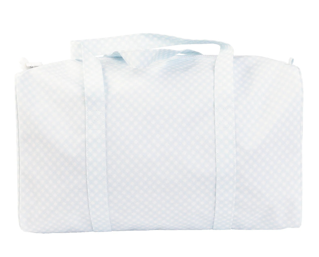 Duffle Bag Blue Gingham