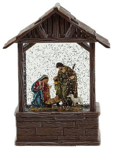Antique Nativity Snow Globe