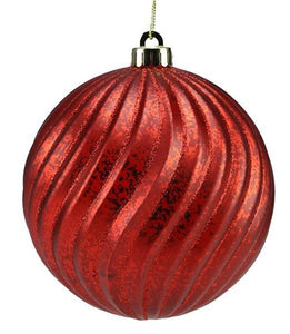 Red Swirl Ornament