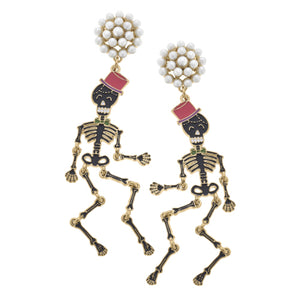 Black Skeleton Earrings